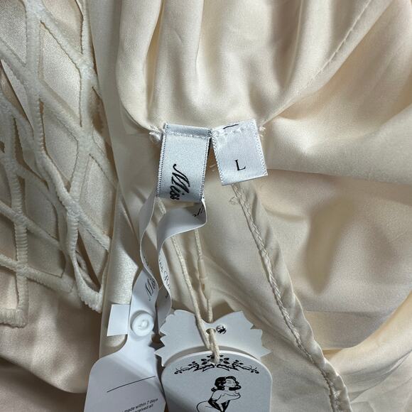 Miss Rosier Mesh Layered Dress Size Large Sleeveless Ivory Cream NEW - Picture 4 of 6